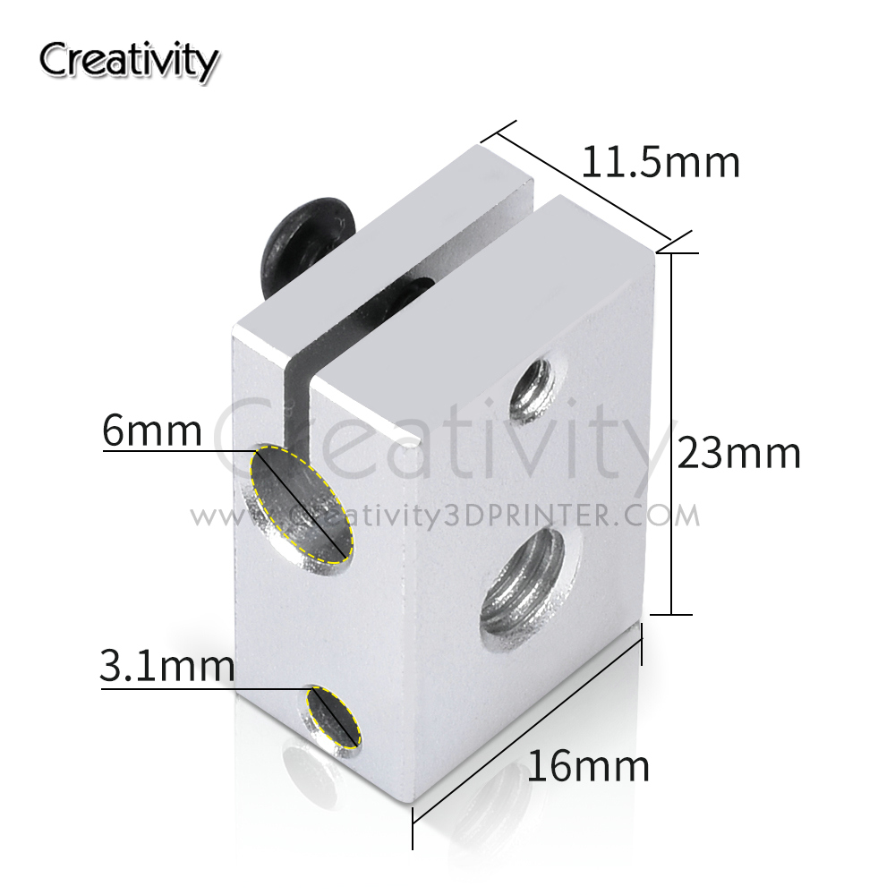 Bloco Aquecedor V6 PT100 de Co - Direct Drive Extruder avaliação e preço