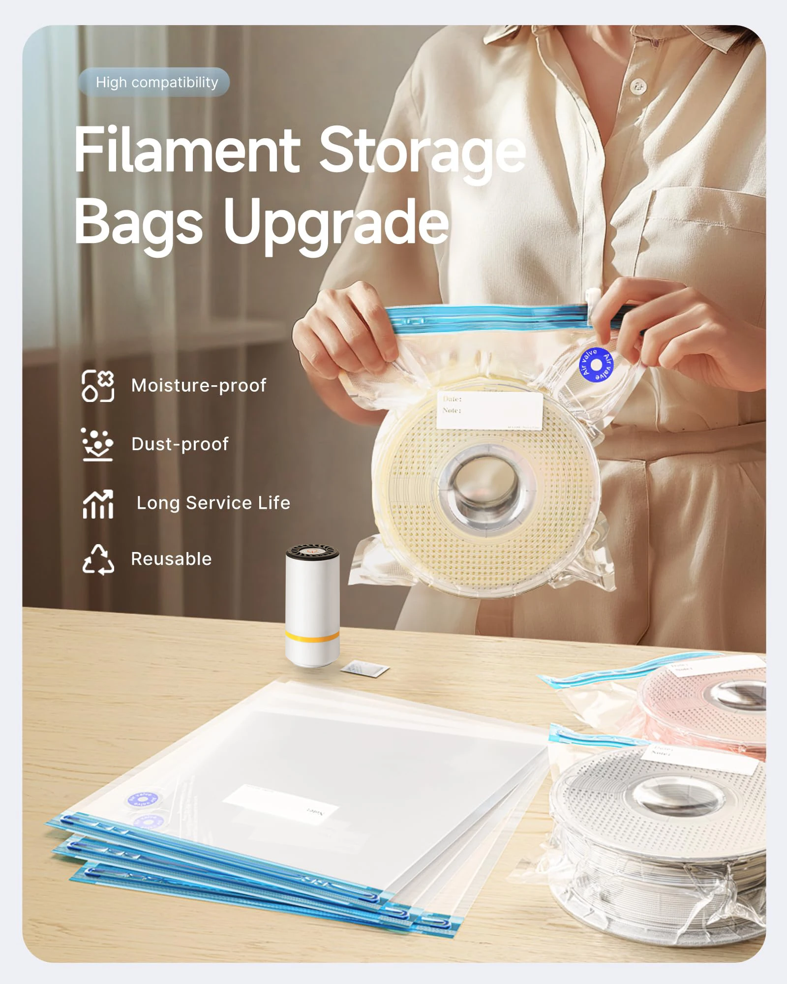 Saco de vácuo de filamento de  - Abs Filament avaliação e preço