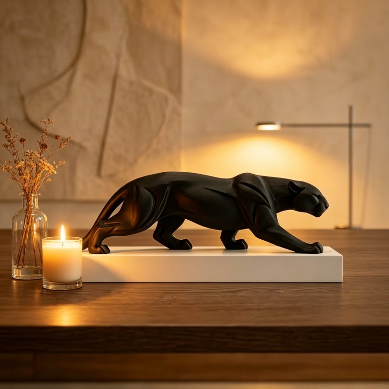 Estátua Abstrata de Pantera Ne - 3D Printer Stand avaliação e preço